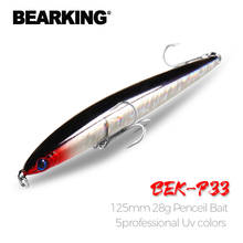 Retail Bearking 12.5cm 28g Hot model pencilbait sinking fishing lures minnow quality professional baits crankbait 2024 - buy cheap