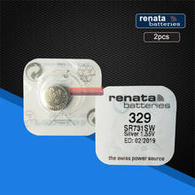 2 пакета Renata долговечные 329 SR731SW D329 V329 часы батареи кнопки монет батареи 2024 - купить недорого