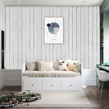 Самоклеющиеся белые деревянные обои с зернистым покрытием для стен спальни рулон обоев для гостиной домашний декор J100 2024 - купить недорого