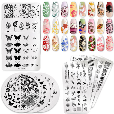 PICT YOU Nail Stamping Plates Butterfly Series Stamping Template Stainless Steel Nail Art Image Plate DIY Stencil Tools 2022 - buy cheap