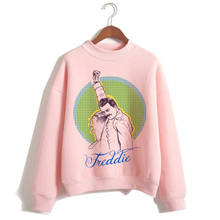 freddie mercury hoodie Loose 90s Sweatshirt 2019 harajuku Female Pullover hip hop Tops hooded streetwear pink clothing 2024 - buy cheap