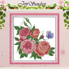 Roses Flower Patterns Counted Cross Stitch 11CT 14CT Cross Stitch Sets Wholesale Chinese Cross-stitch Kits Embroidery Needlework 2024 - buy cheap