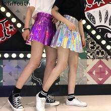 Joinyouth-Falda plisada de estilo japonés, faldas cortas fluorescentes de PU Harajuku, ropa de calle, disfraz de cintura alta, 7b136 2024 - compra barato