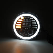 Proyector LED para motocicleta Dyna Sportster Softail, Faro de Ojos de Ángel Halo de 5-3/4 "y 5,75 pulgadas, para Moto de 5,75 pulgadas 2024 - compra barato