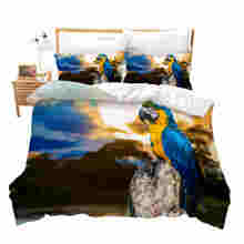 Colorful Parrot Printing Bedding Set Twin Full Queen King Super King Size Bird Duvet Cover Quilt Cover Pillow Cases 2024 - buy cheap