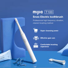 Xiaomi-escova de dentes elétrica mijia t100, automática, ultrassonica, recarregável usb, escova de dentes à prova d'água 2024 - compre barato