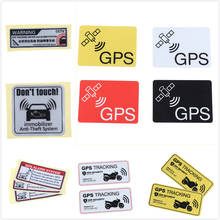 2/3pcs Warning lable GPS TRACKING Alarm system sticker Anti-Theft  sticker  reflective  vinyl sticker for car motocrclye bike 2024 - buy cheap