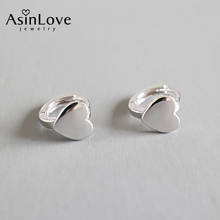 AsinLove-pendientes de plata de ley 925 con forma de corazón, joyería fina, con cierre de tuerca, romántico, para mujeres 2024 - compra barato
