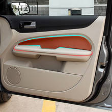 Maçaneta da porta do carro braço painel capa de couro microfibra interior guarnição para ford focus 2005 2006 2007 2008 2024 - compre barato