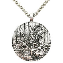 Волк и Ворон с подвеской Odin ожерелье викингов амулет-талисман Jwelry для женщин и мужчин 2024 - купить недорого