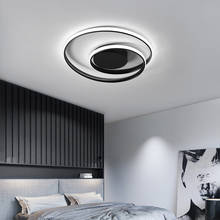 Anel Redondo LED Moderno Luzes de Teto Ouro Branco Preto Luminaria de Teto Regulável com Abajur de Acrílico Lustre de Metal para Quarto Sala de Estar Cozinha Banheiro