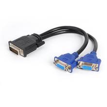 Cabo adaptador para monitor vga fêmea, cabo divisor y para computador 2024 - compre barato