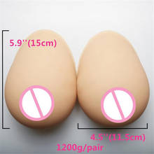 2020 Soft Silicone Breast Forms False Bust Enhancer Fake Boobs Mastectomy Crossdresser Silicone Breasts Strapless Transvestite 2024 - buy cheap