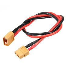 Plugue fêmea para xt60, conector adaptador de plugue macho com fio de silicone 14awg 400mm 2024 - compre barato