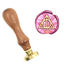 harry Deathly Hallows Wax Stamp stamp wood handle spoon,DIY Ancient Seal Retro Stamp,Personalized Stamp Wax Seal High Quality 2024 - buy cheap