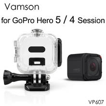 Vamson para go pro acessórios caso habitação à prova d45 água 45m mergulho subaquático com base de parafuso para gopro hero 5 4 sessão vp607 2024 - compre barato