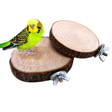 Parrot Pet Bird Chew Toy Wooden Hanging Swing Birdcage Parakeet Cockatiel Cages Drop Ship 2024 - buy cheap