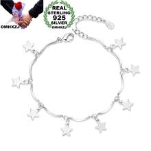 OMHXZJ-pulsera de plata de ley 925 para mujer, colgante con forma de estrella, ideal para fiesta de cumpleaños o boda, venta al por mayor, SZ140 2024 - compra barato