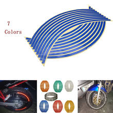 16 pçs motocicleta pneu da roda do carro adesivos reflexivo aro fita moto decalques de automóveis para honda msx 125 300 xadv 750 X-11 2024 - compre barato