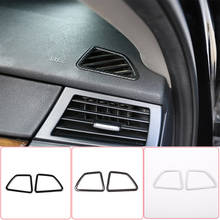 2 Pcs LHD For BMW X5 E70 X6 E71 2008-2013 ABS Car Dashboard Air Conditioning Air Outlet Frame Trim Sticker Car Accessories 2024 - buy cheap