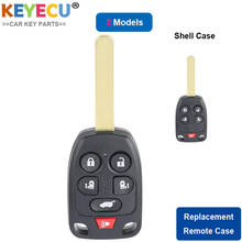 Keyecu controle remoto caso chave do carro capa escudo para honda odyssey 2011 2012 2013 2014, fob 5/6 botões com lâmina-N5F-A04TAA 2024 - compre barato