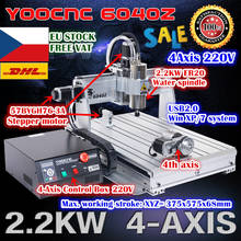 [EU Delivery] 6040 4 Axis USB Port USB Mach3 2.2KW 2200W Water Cooled Spindle Motor CNC Router Engraving Milling Machine 220V 2024 - buy cheap