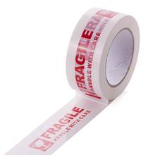 Cinta de embalaje de color blanco y rojo, cinta de embalaje con cuidado, Bopp, pegatina de advertencia, U4LD 2024 - compra barato