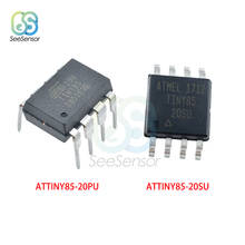 1 шт. Φ ATTINY85 20PU DIP-8 ATTINY85-20PU ATTINY85 20SU ATTINY85-20SU SOP-8 2024 - купить недорого