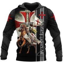 2020 New Fashion Men hoodies Knights Templar 3D Print hooded Sweatshirt Unisex Casual Street costume sudadera hombre KT-254 2024 - buy cheap