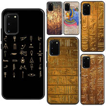 Capa de símbolo hieroglicose egípcia para samsung galaxy, s10 plus s8 s9 s20 fe note 10 plus s10e note 20 ultra s21 2024 - compre barato