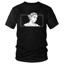 Camiseta de Manga corta de Anime para hombre, camisa de Shingeki No Kyojin, Camiseta de algodón de ataque a los Titanes, fresca, de verano, regalo 2024 - compra barato