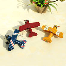 Vintage Iron Aircraft Model Retro Airplane Figurines Metal Glider Biplane Model Photo Props Bar Office Coffee Home Decorations 2024 - buy cheap