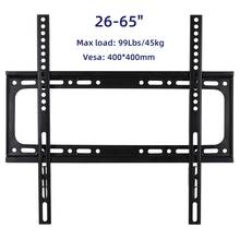 HILLPORT DG411-Soporte Universal de pared para TV, montaje fijo para la mayoría de televisores de Plasma LED, hasta VESA, 400x400mm, 45kg de carga, 26-65 pulgadas 2024 - compra barato