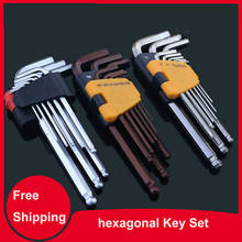 9Pcs Set Metric  Hexagon Allen Key Wrench Tools Set Ball Head Inner Hexagonal Wrench Set Lengthened 2024 - buy cheap