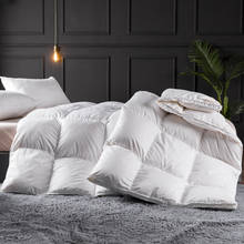 Белое одеяло, постельные принадлежности, мягкое стеганое одеяло с гусиным пухом, стеганое одеяло, Двухслойное одеяло, полный размер королевы, всесезонные 2024 - купить недорого