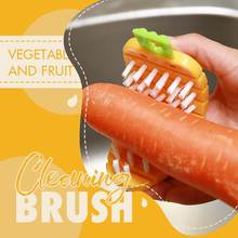 Mintiml 1pcsColorful Carrot-shaped Cleaning Brush Fruit Vegetable Brush Easy for Potato Kitchen Home Gadgets Kitchen Brush 2024 - buy cheap