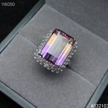KJJEAXCMY fine jewelry 925 sterling silver inlaid Ametrine Women's noble luxury color big gem ring support detection 2024 - buy cheap