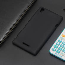 Ammyki capa de celular de silicone, cor preta, fosca, elegante, macia, 5.3 'para sony xperia t3 m50w d5102 d5103 d5106, case 2024 - compre barato
