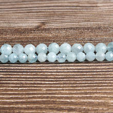 6 8 10mm Natural Chalcedony Faceted Aquamarines Stone Loose Beads Suitable For Jewelry DIY Bracelet Necklace Earring Accessories 2024 - buy cheap