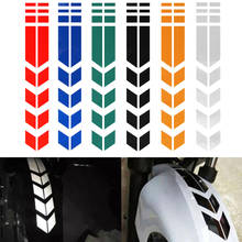 Hot New Motorcycle Reflective Stickers Safety Warning Stickers Wheel On Fender Waterproof Arrow Tape Car Decals 2024 - buy cheap
