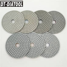 DT-DIATOOL 7pcs 100mm/4" Professional White Diamond Wet Polishing Pads High Quality Marble Granite Stone Terrazzo Sanding Discs 2024 - buy cheap