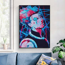 Pósteres nórdicos para pared, pintura en lienzo de HunterxHunter Hisoka Morow HxH, lienzo artístico de Anime, pintura en lienzo para sala de estar 2024 - compra barato