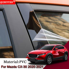 Pegatinas de PVC de estilismo para automóviles, pegatina embellecedora de pilar de ventana de coche, accesorios externos para Mazda CX-30 2020, 6 uds. 2024 - compra barato