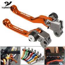 Alavancas de embreagem e freio cnc para motocross, peças de guidão para 250exc 250exc-f 250 exc coloridos 2014-2018 2015 2016 2024 - compre barato