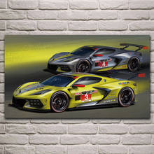 Cool c8 supercar sport car vehicle artwork fabric posters on the wall picture home art living room decoration KL574 2024 - buy cheap