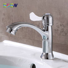 Single Cold Bathroom Mixer Tap SDSN Electroplating Basin Sink Faucet Deck Mounted Bathroom Faucet Single Cold Basin Faucet 2024 - buy cheap