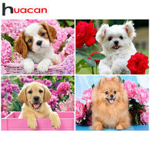 Huacan 5D Diamond Painting Full Square Animal Dog Rhinestone Picture Diamond Embroidery Cross Stitch Home Decor Gift 2024 - buy cheap
