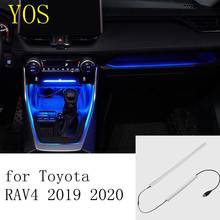 Luz LED de ambiente Interior para coche, Lámpara decorativa de ambiente modificado, color azul, para Toyota RAV4 2019 2020 RAV 4 2024 - compra barato