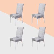1/2/4/6 Pieces Anti-dirty Elastic Stretch Dining Chair Cover Geometric Printing Flexible Removable Slipcover Seat Cases 2024 - buy cheap