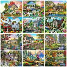 Square/Round Diamond Painting House Cross Stitch Diamond Embroidery Garden Rhinestones Art Handwork Bead Picture Kits Home Decor 2024 - buy cheap